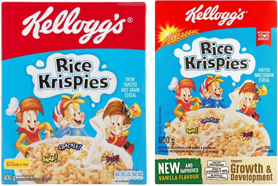 The new Rice Krispies contain much less rice and much more sugar. 